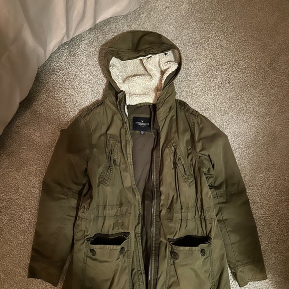 Olive Green Hooded Jacket - Picture 1 of 5